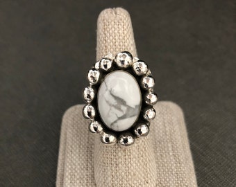 Stevie Nicks Inspired Bohemian Statement Ring with 18x13mm Gemstone, Handmade Sterling Silver Victorian Rings, Large Finger Ring 925