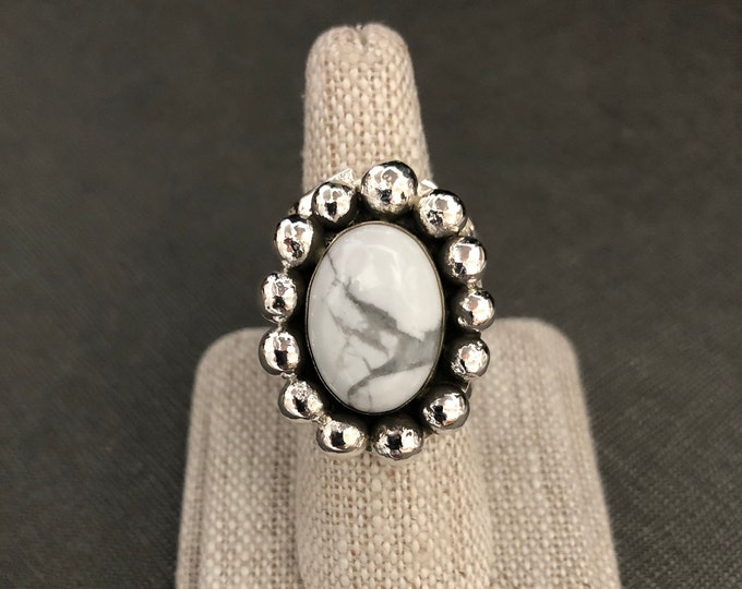 Stevie Nicks Inspired Bohemian Statement Ring with 18x13mm Gemstone, Handmade Sterling Silver Victorian Rings, Large Finger Ring 925