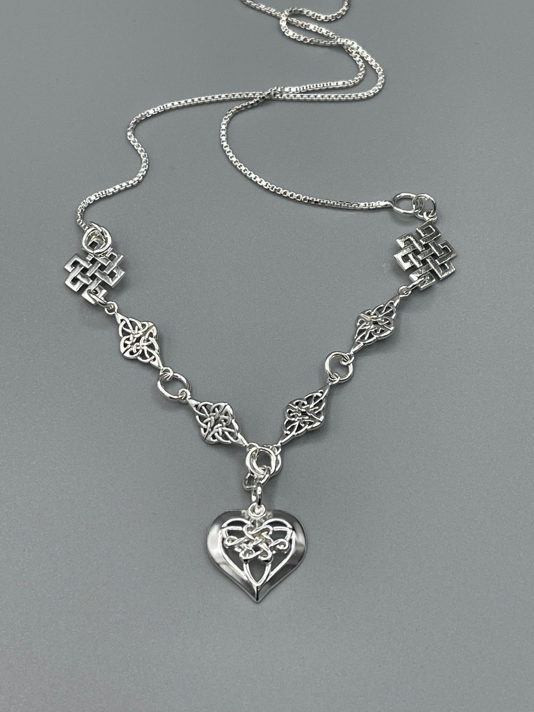 Celtic Knot Sterling Silver Necklace in Sterling Silver, Gifts for Her ...