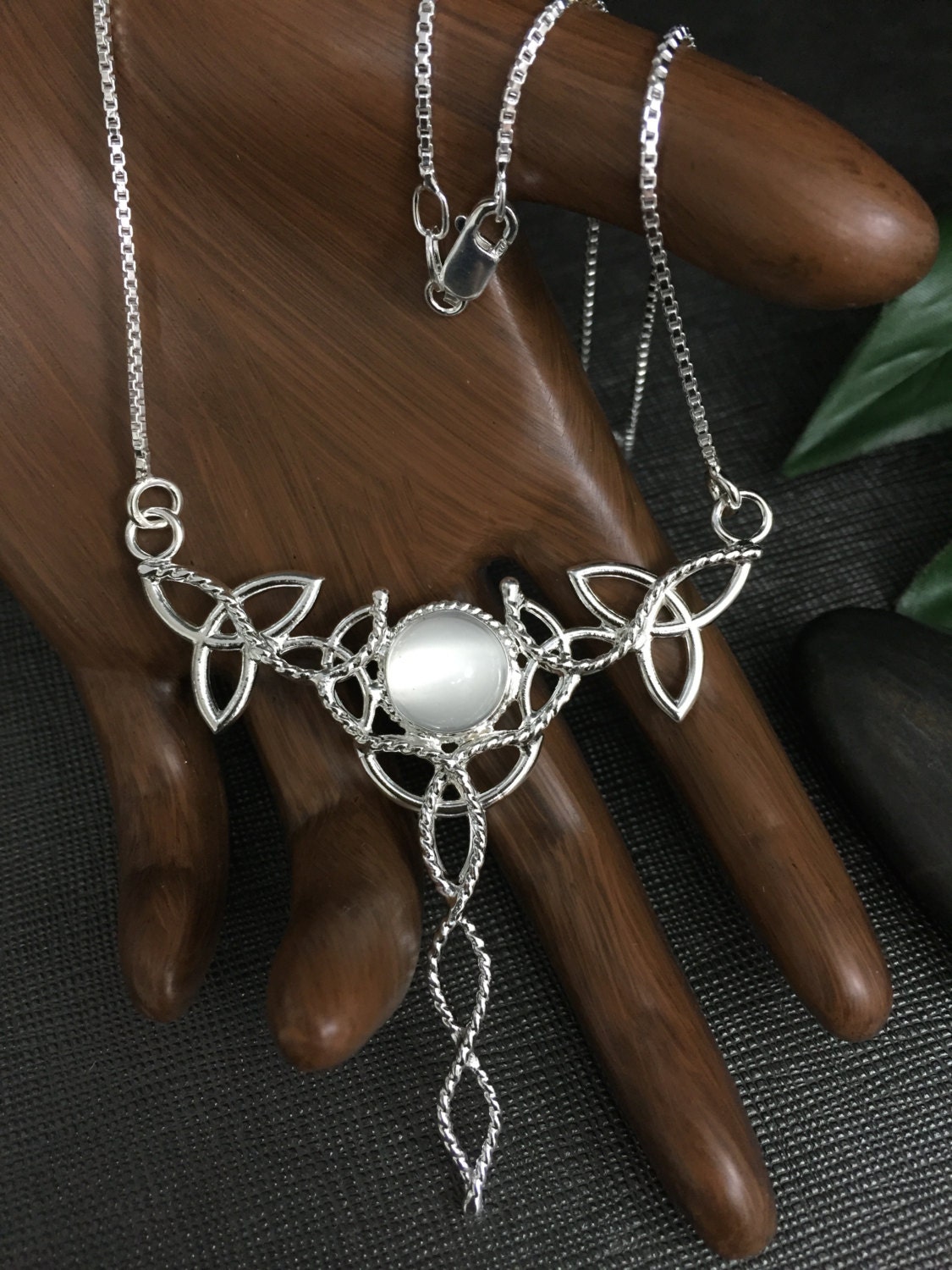 Celtic Trinity Knot Necklace, Irish Trinity Knot Necklace with