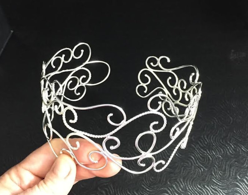 Bracelet Cuff with Gemstones Bohemian Elvish Wire Arm Cuff Bracelet Arm Boho Chic Bracelet Cuff in Sterling Silver Victorian Cuffs