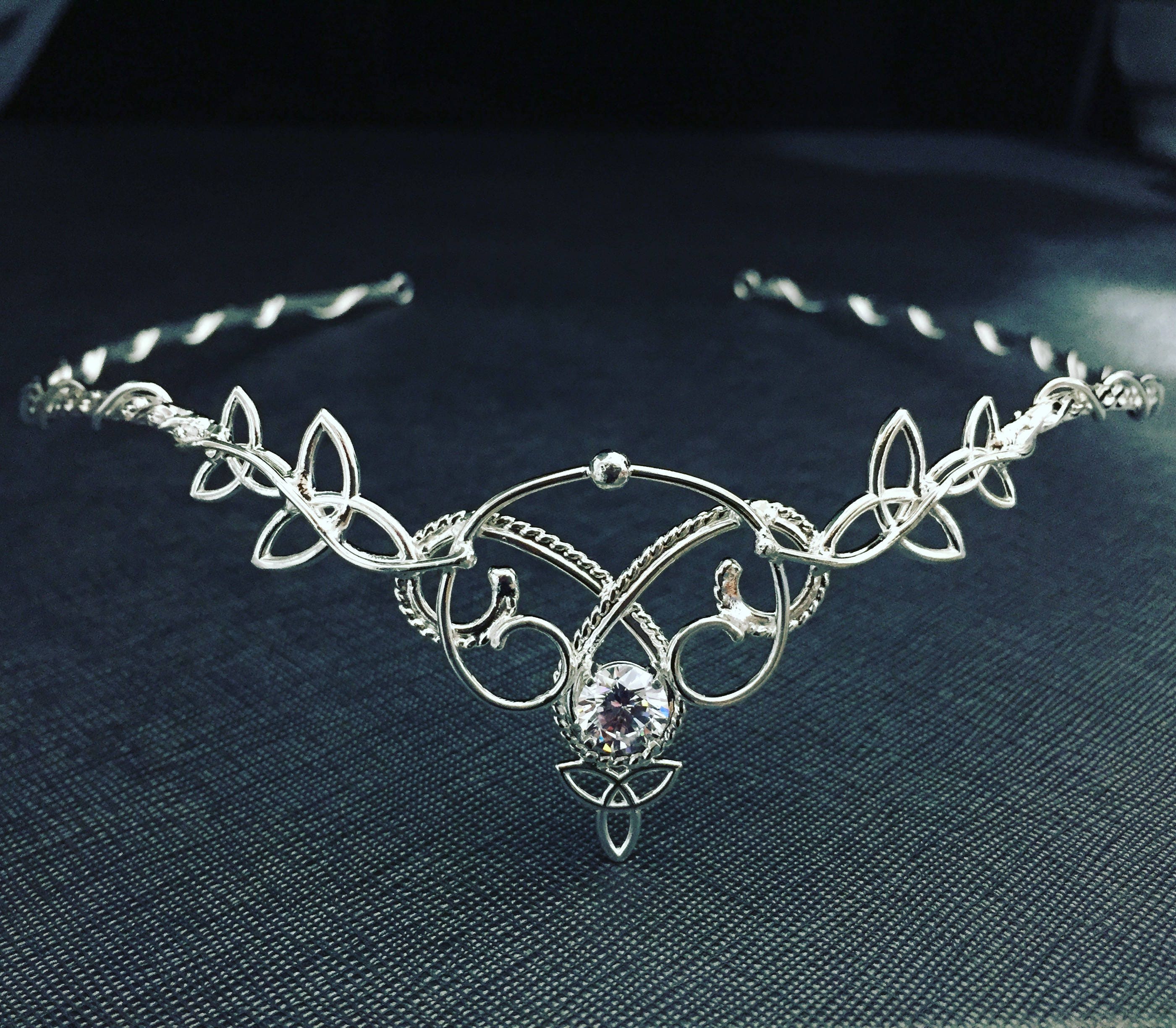 Celtic Trinity Knot Emerald Tiara in Sterling Silver Irish - Etsy New  Zealand