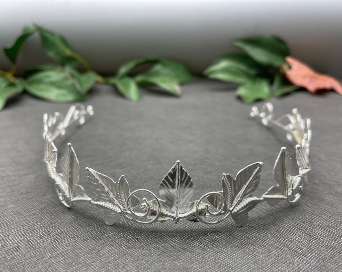 Woodland Wedding Sterling Silver Tiara, Fairytale Tiara, Bridal Headpiece,  Artisan Tiaras, Gifts For Her, Alternative Bridal Accessory