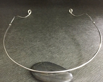 Unisex Headband in Sterling Silver, Circlet, Wedding Headpiece, Handmade Wedding Forehead Jewelry, SCA Circlet, Cosplay