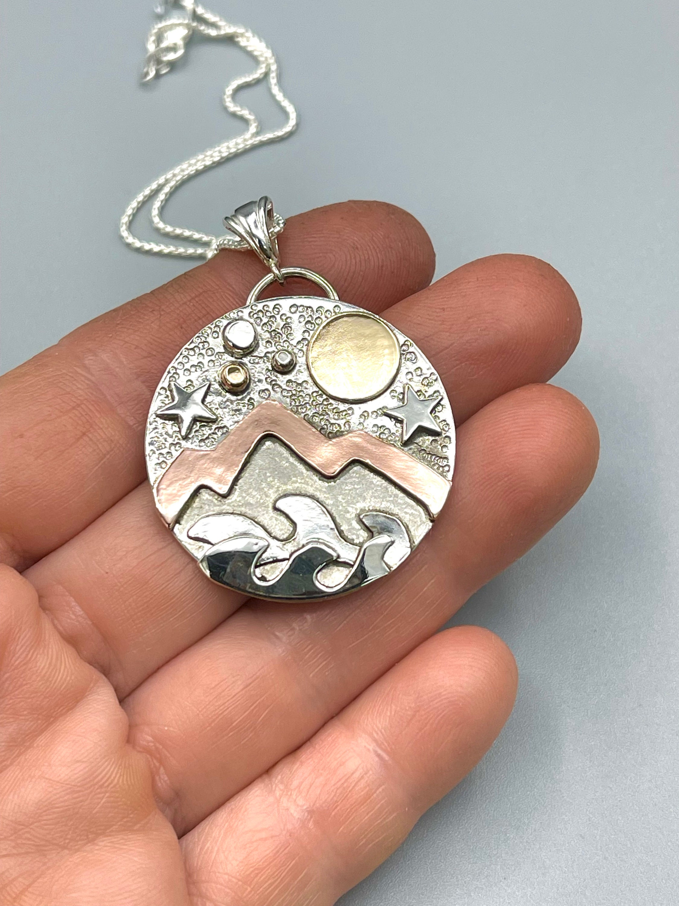 Mountain Disc Pendant