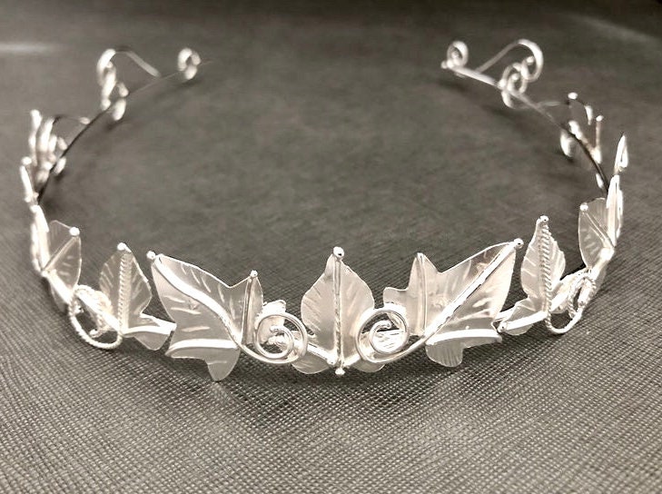 Woodland Wedding Sterling Silver Tiara, Fairytale Tiara, Bridal Headpiece,  Artisan Tiaras, Gifts for Her, Alternative Bridal Accessory 