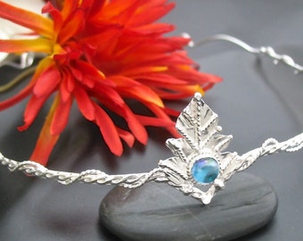Elvish Wedding Circlets, Circlets, Elvish Woodland Leaf Circlet, Handmade, Sterling Silver, OOAK LOTR headpiece, Alternative wedding