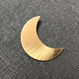 Stevie Nicks Style Crescent Moon 24K GOLD-PLATED Pendant, 925 Sterling Silver Solid 20 gauge Crescent Moon 24K Gold Plate Overlay, Celestial image 6