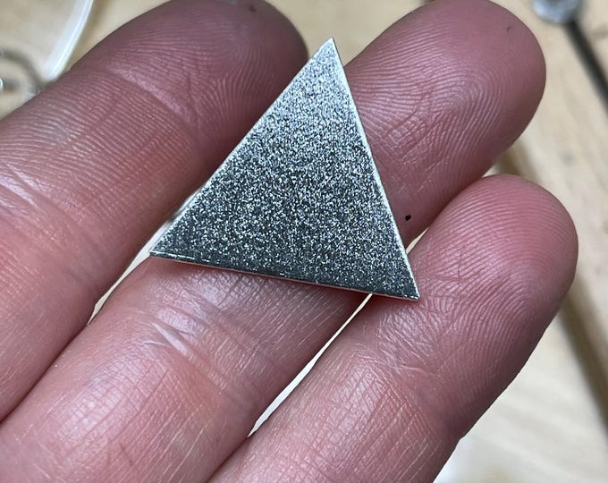 Sterling Silver Triangle Stevie Nicks Necklace, Pyramid Necklace with Box Chain, Triangle Pendant, Egyptian Pyramid, Symbolic Jewelry