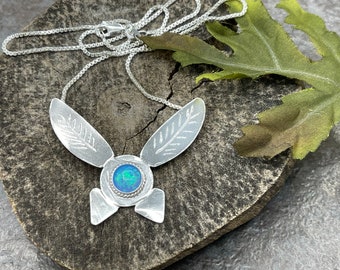 Legend of Zelda Navi Necklace in Sterling Silver, TriForce Cosplay Necklace, Legend of Zelda Jewelry, Gifts For Her