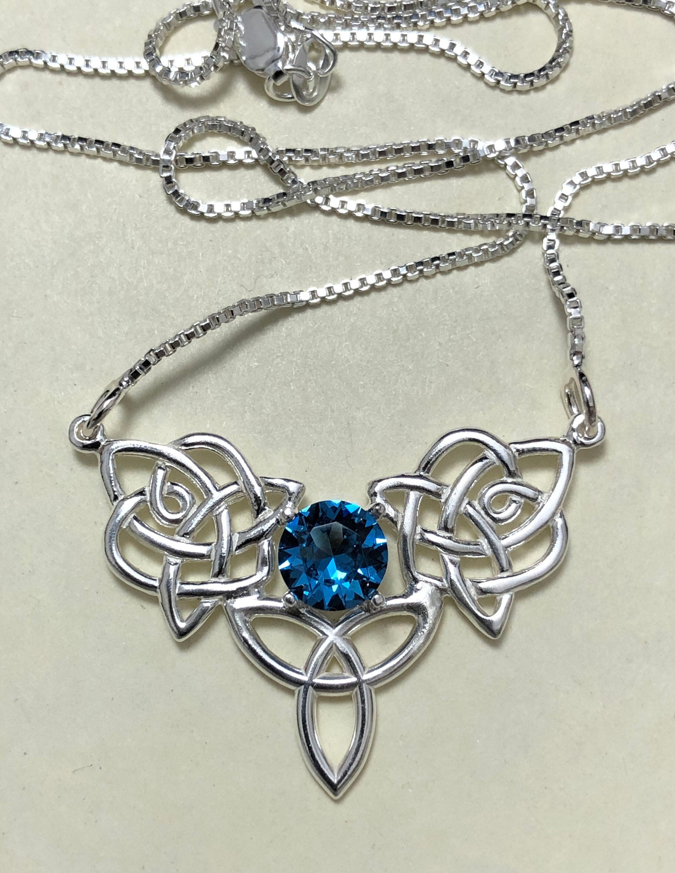 Amethyst and blue topaz necklace best sale