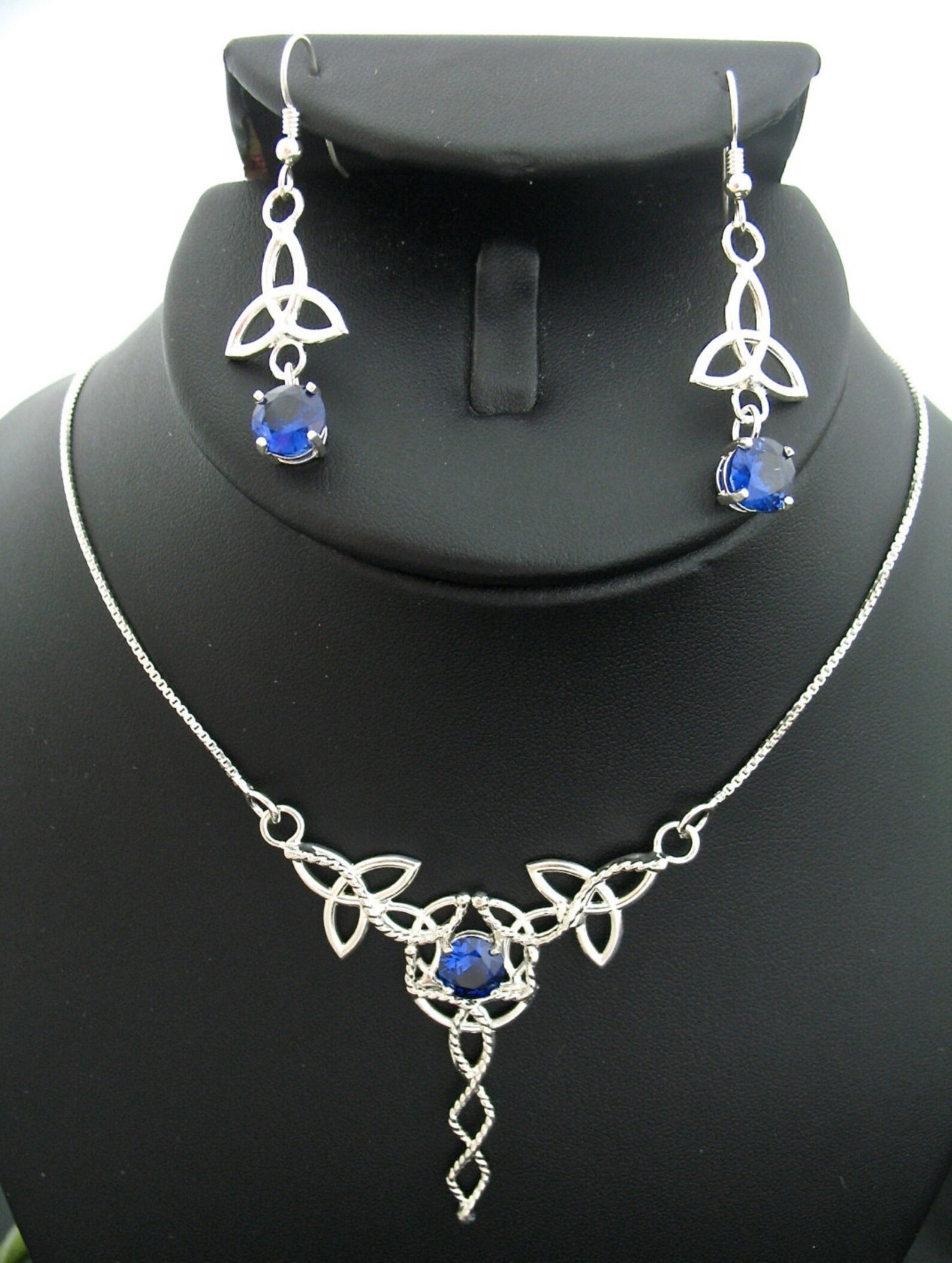 Celtic Knot Necklace and Earrings Set Irish Jewelry Sets Etsy