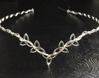 Irish Diadem Headpiece, Celtic Tiara in Sterling silver, Irish Wedding Diadem, Handmade Renaissance Circlet, Celtic Circlets
