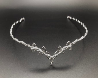 Handmade Sterling Silver Celtic Trinity Knot Wedding Tiara