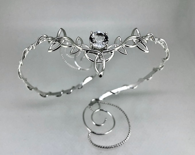 Amethyst Sterling Silver Upper Arm Cuff: Celtic Arm Torc Bracelet, Arm Jewelry, Bohemian, Gifts For Her
