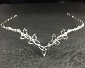 Celtic Knot Sterling Silver Tiaras, Irish Circlets, Wedding Diadem, Renaissance Tiaras, Wedding Accessories