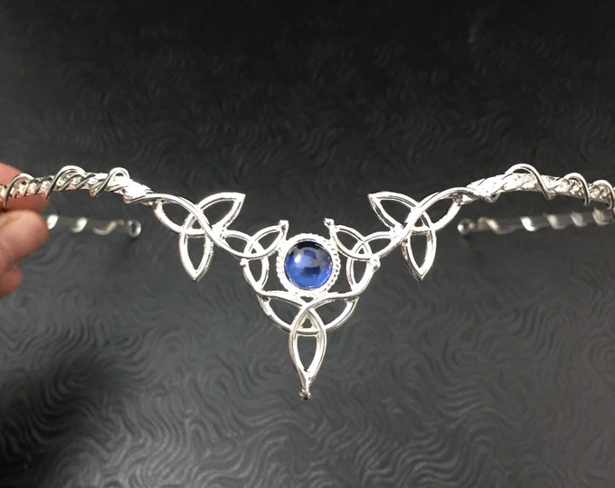 Handmade Sterling Silver Celtic Bridal Circlet, Irish Wedding, Fantasy Headpiece, Celtic Tiara, Bohemian Bridal Accessories, Gifts For Her