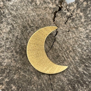 Stevie Nicks Style Crescent Moon 24K GOLD-PLATED Pendant, 925 Sterling Silver Solid 20 gauge Crescent Moon 24K Gold Plate Overlay, Celestial image 1