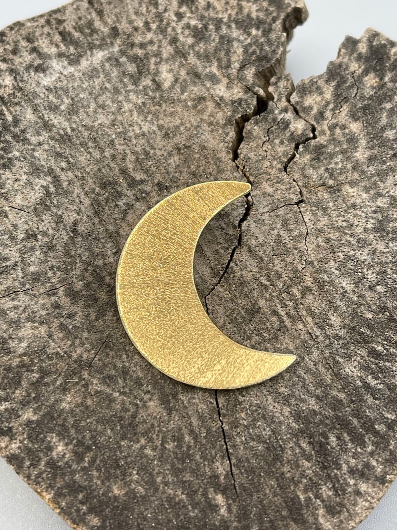 Stevie Nicks Style Crescent Moon 24K GOLD-PLATED Pendant, 925 Sterling Silver Solid 20 gauge Crescent Moon 24K Gold Plate Overlay, Celestial image 1