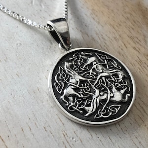 Epona Celtic Necklaces in Sterling Silver, Horse Jewelry, Horse Pendant, Epone