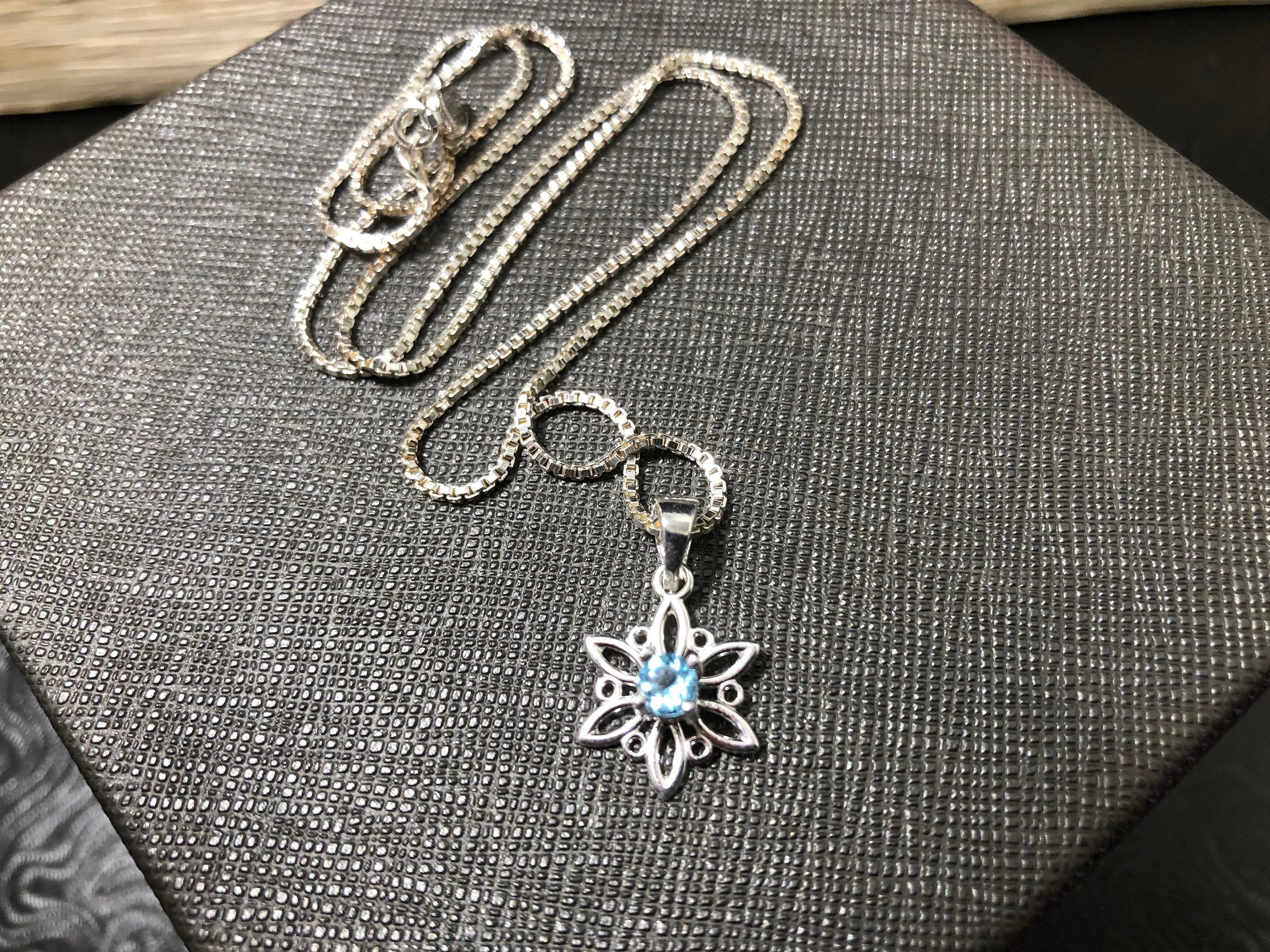 Snowflake Necklace and Earrings Set, Winter Necklace with Gems, Gifts