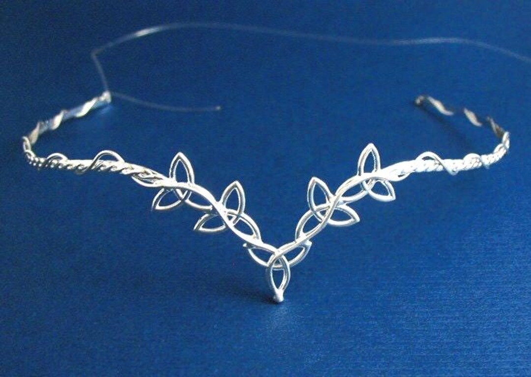 Irish Wedding Circlet in Sterling Silver, Celtic Circlet  display picture 1
