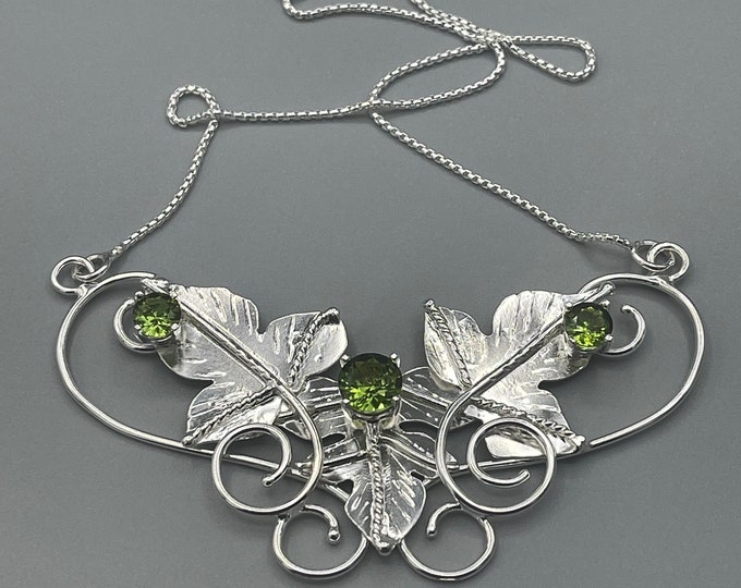 Woodland Leaf Sterling Silver Necklace, Faery Renaissance Necklaces, Bridal Jewelry, Elvish Designs, Gifts For Her