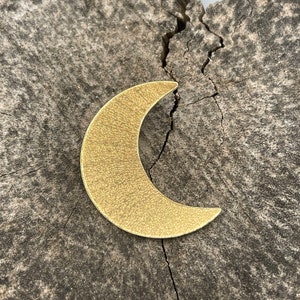 Stevie Nicks Style Crescent Moon 24K GOLD-PLATED Pendant, 925 Sterling Silver Solid 20 gauge Crescent Moon 24K Gold Plate Overlay, Celestial image 9