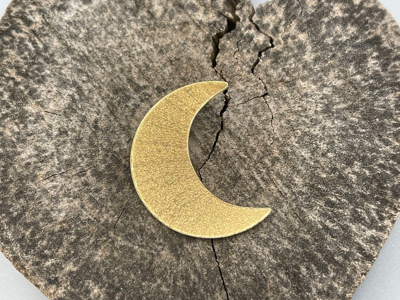 Stevie Nicks Style Crescent Moon 24K GOLD-PLATED Pendant, 925 Sterling Silver Solid 20 gauge Crescent Moon 24K Gold Plate Overlay, Celestial image 9