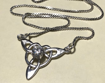 Celtic Irish Knot Necklace with Amethyst Topaz Peridot, Irish Bohemian Celtic Hipster Necklace, Amethyst Celtic Boho Necklace