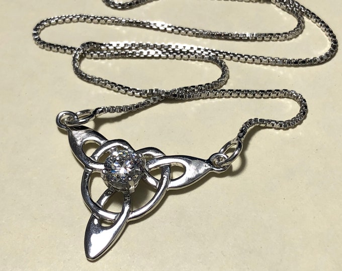 Celtic Irish Knot Necklace with Amethyst Topaz Peridot, Irish Bohemian Celtic Hipster Necklace, Amethyst Celtic Boho Necklace