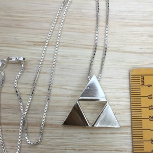 Zelda TriForce Necklace in Sterling Silver, TriForce Cosplay Necklace, Legend of Zelda Jewelry, Gifts For Her