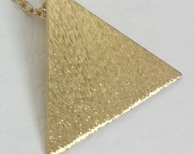 Stevie Nicks Inspired 24K gold-PLATED Triangle Pyramid Pendant, NO CHAIN, Stevie Nicks Pyramid Pendant without Chain, Pendant Only