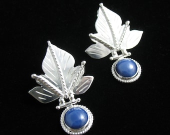 Moonstone Leaf Earrings, Dangle Leaf Earrings, Gifts For Her, Alternative Bridal, Woodland Earrings in Sterling Silver