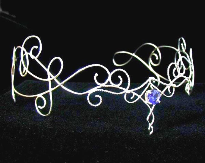 Elvish Renaissance Bridal Tiara in Sterling Silver, Bohemian Wedding Circlet, Diadem, Wedding Accessories, Bespoke Wedding