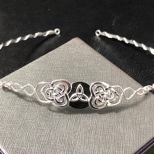 Celtic Knot Work Bridal Tiara in Sterling Silver, Handmade Irish Wedding Diadem, Irish Circlets, Celtic Wedding Accessories, Irish Wedding
