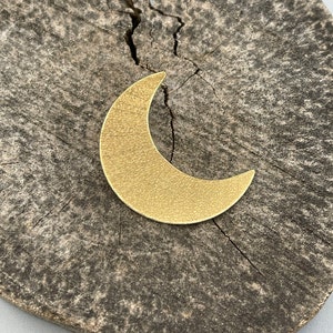 Stevie Nicks Style Crescent Moon 24K GOLD-PLATED Pendant, 925 Sterling Silver Solid 20 gauge Crescent Moon 24K Gold Plate Overlay, Celestial image 2