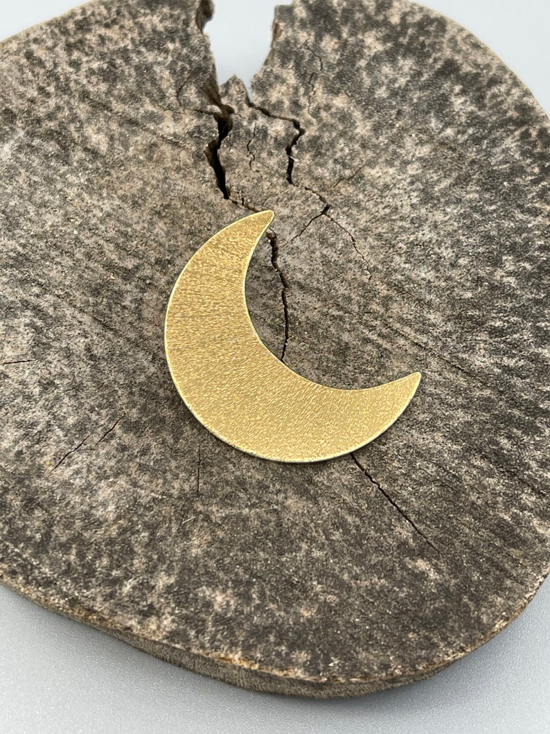 Stevie Nicks Style Crescent Moon 24K GOLD-PLATED Pendant, 925 Sterling Silver Solid 20 gauge Crescent Moon 24K Gold Plate Overlay, Celestial image 2