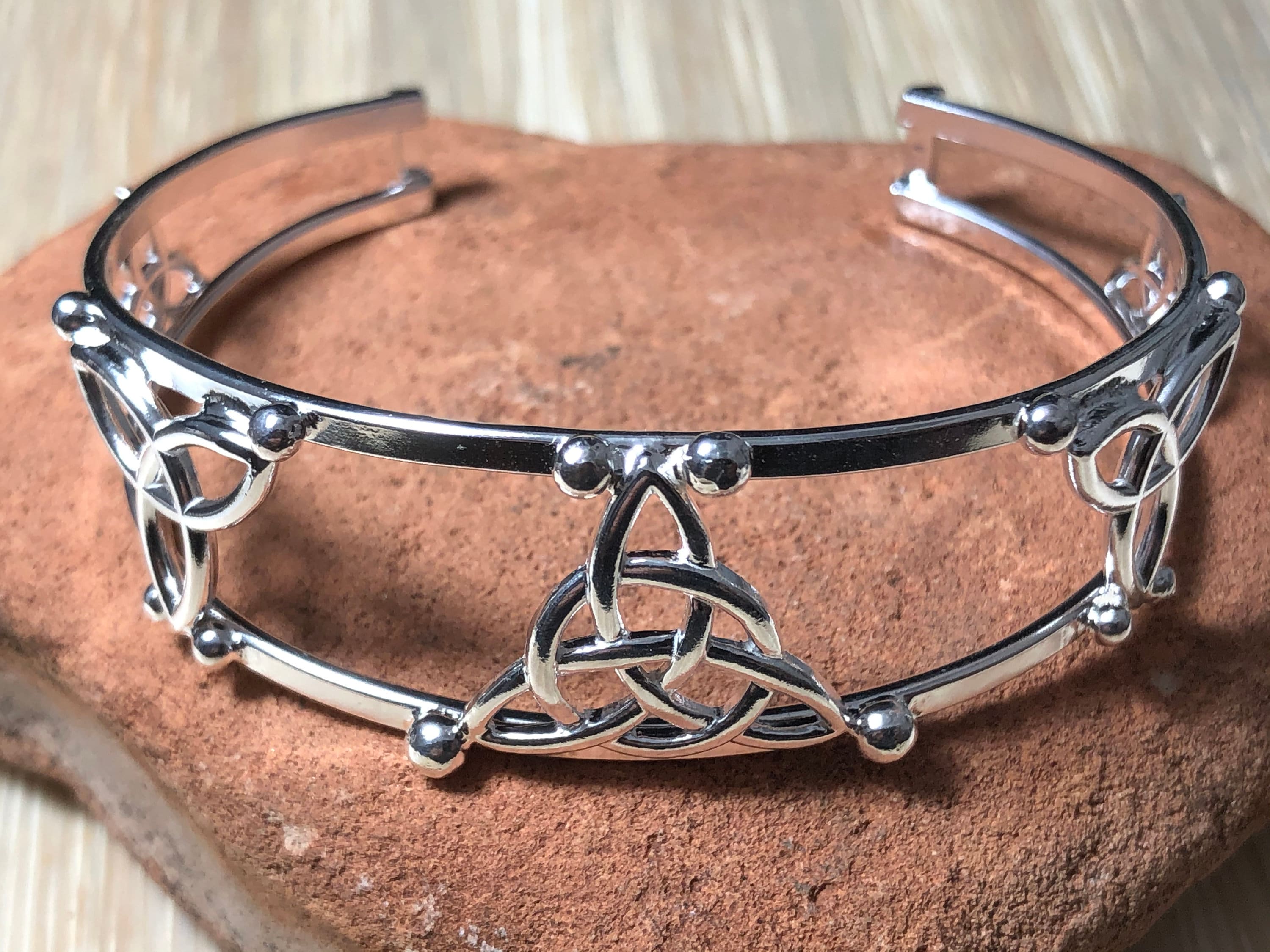 Silver Irish Amber Celtic Bracelet