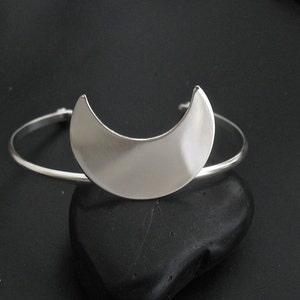 Moon Bracelet Cuff in Sterling Silver, Stevie Nicks Moon Jewelry, Waxing Waning Moon bracelet, Celestial Cuffs, Gifts For Her