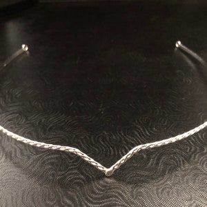 Simple Celtic Bridal Circlet, Sterling Silver Simplicity Tiara, Unisex Sterling Silver Headband, SCA, Wedding Circlets