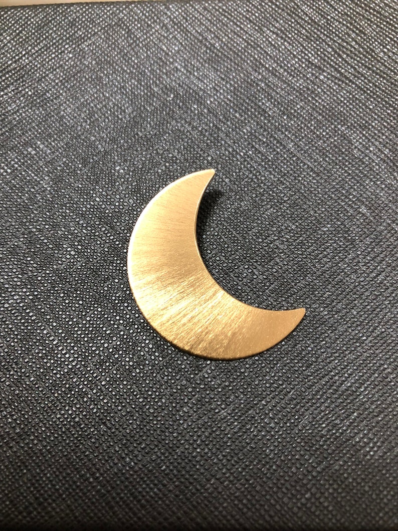 Stevie Nicks Style Crescent Moon 24K GOLD-PLATED Pendant, 925 Sterling Silver Solid 20 gauge Crescent Moon 24K Gold Plate Overlay, Celestial image 8