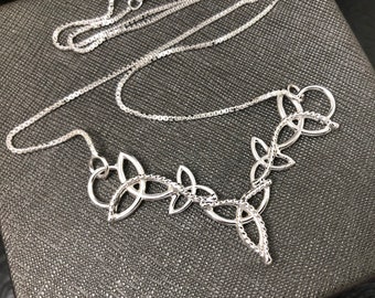 Celtic Trinity Knot Necklace in Sterling Silver, Handmade Necklaces, Irish Jewelry Designs, Gifts For Her