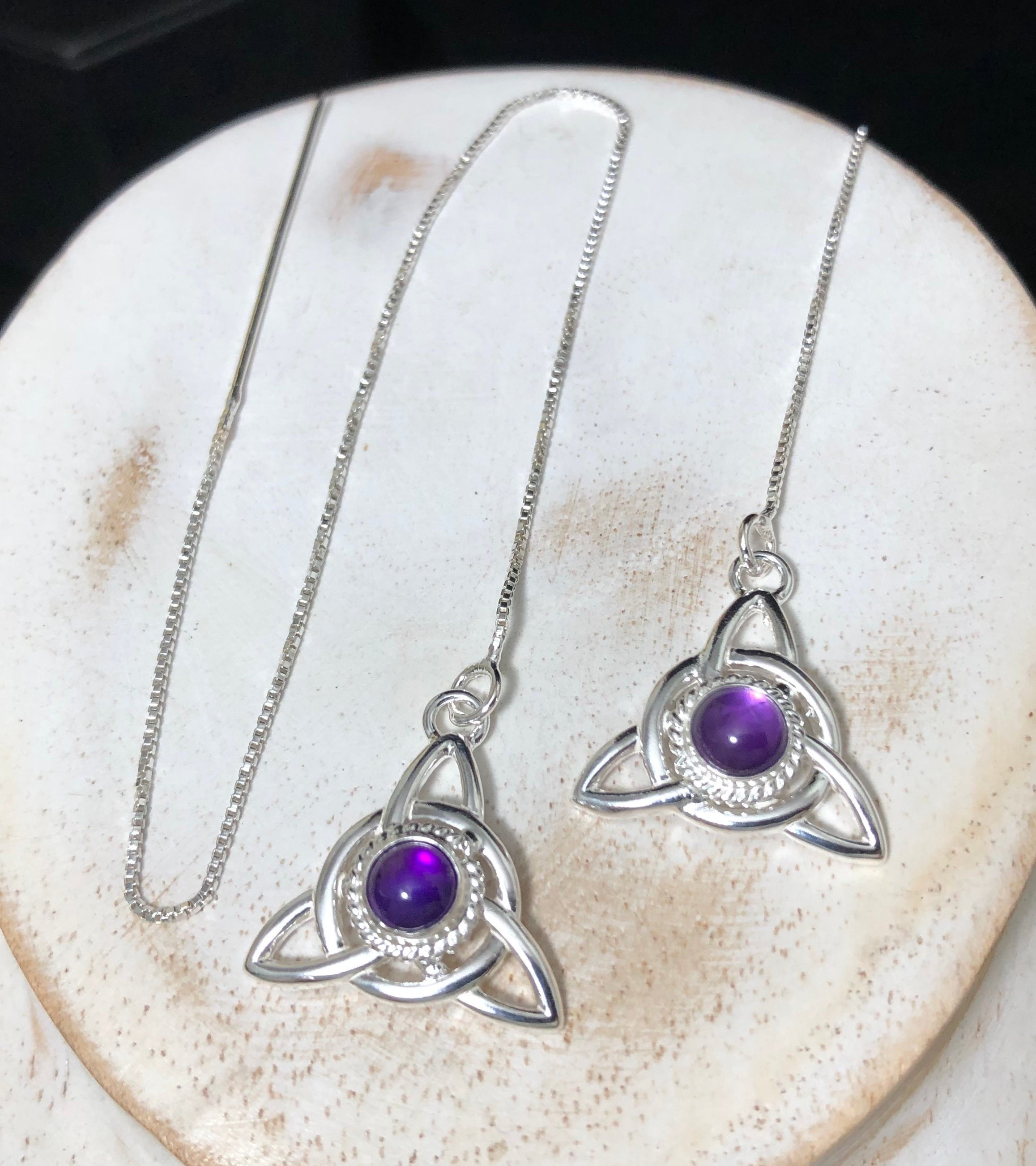 Thread and needle earrings Clearance