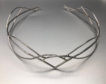 Bridal Circlets, Handmade Elvish Fantasy Wedding Tiara in Sterling Silver, Renaissance Circlet, Celtic Wedding  Headpiece, Alternative Bride