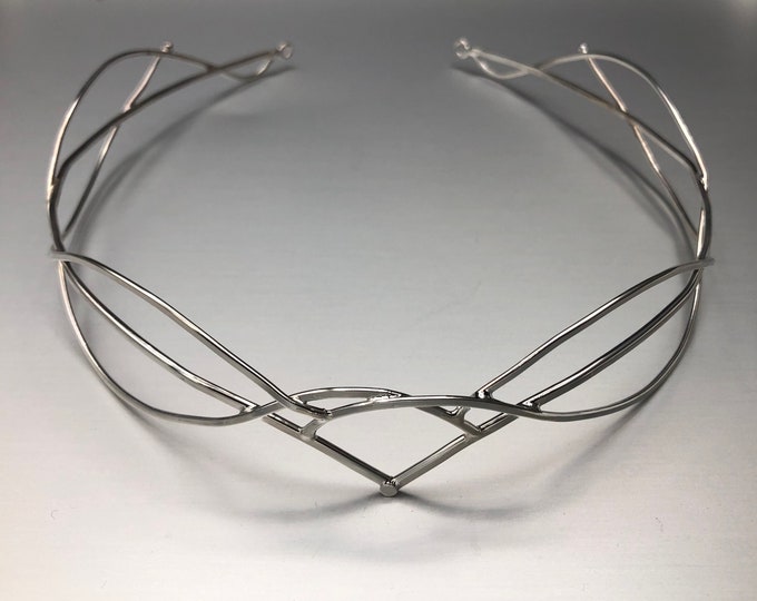 Bridal Circlets, Handmade Elvish Fantasy Wedding Tiara in Sterling Silver, Renaissance Circlet, Celtic Wedding  Headpiece, Alternative Bride