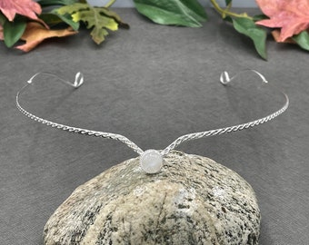 Circlets, Simple Gemstone Tiaras, V Point Style Wedding Circlets, Elegant Tiaras, Artisan Handmade Bridal Circlets in Sterling Silver