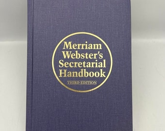 Merriam Webster's Secretarial Vintage Hardcover Third Edition