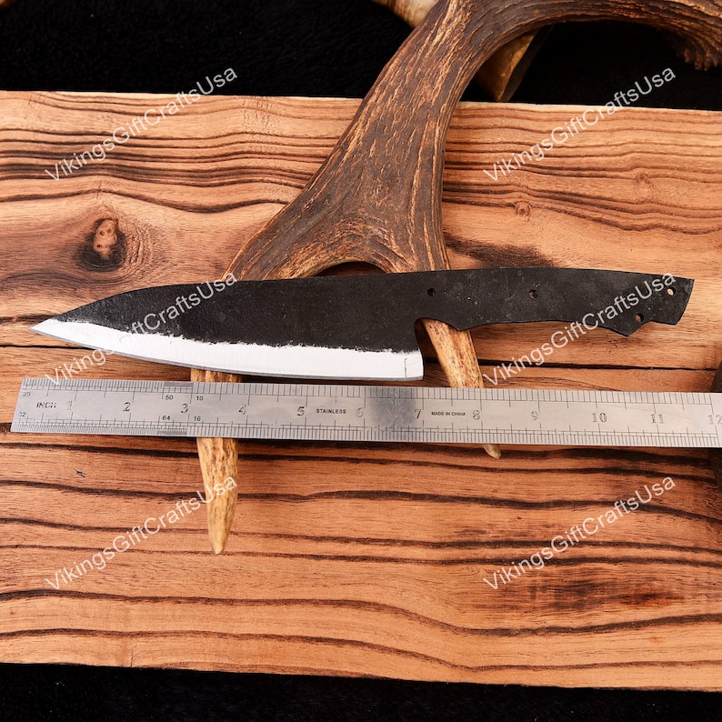 Hand Forged Kitchen Knife Blank Blade, Handmade 1095 Steel Blank Blade Chef knives, Chef knife, Knife Making material, Knife supplies USA bild 5