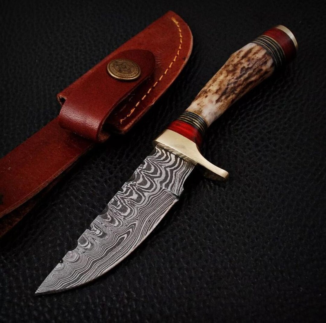 Premium Damascus Steel Fixed Blade Camping Knife